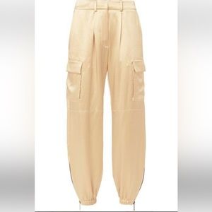 Redemption Champagne Silk Cargo Pants Joggers Size 8 US / EU40